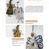 A page displays three unique Old World angel ornaments as Creative Embellishments for Gourd Art by Schiffer Publishing, Ltd., featuring painted faces, wire wings, and handmade details with descriptive text on their creation.