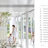 A woman and child stand by an indoor tree in a bright, modern space—an inspiring scene featured in Australia Modern from Schiffer Publishing, Ltd. On the right, a clean, minimalist table of contents is visible.
