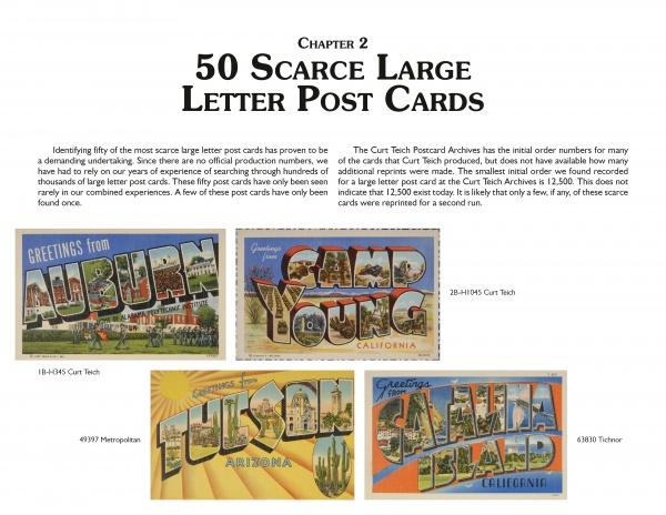 50 scarce large letter postcards