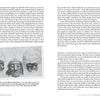 An open book displays two pages of text with a small black-and-white photo of three theatrical masks. "Disembodied Voices" by Schiffer Publishing, Ltd. hints at true stories of paranormal encounters.