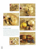 A collage from "One Gourd at a Time" by Schiffer Publishing, Ltd. displays dried gourd craft materials—stem pieces, tops with stems, broken and used pieces, large and small scraps—arranged on a woven background.