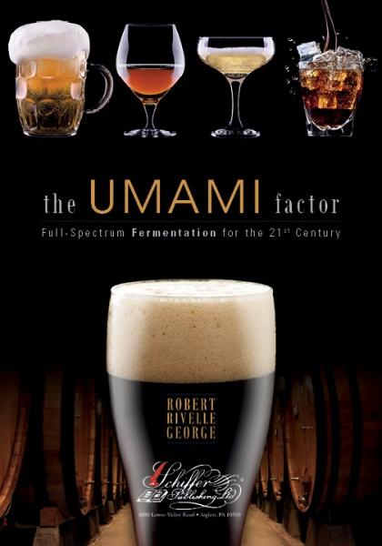 A display of "The Umami Factor" by Schiffer Publishing, Ltd., highlighting unique fermentation recipes.