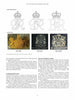 A page from "British Officers' Peak Caps of the Second World War" by Schiffer Publishing, Ltd. features illustrations of Royal Cypher cloth badges and warrant labels, with text on the history of Royal Warrants and British military collectibles.