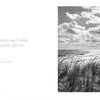 East Coast Atlantic Beaches" by Schiffer Publishing, Ltd. features a striking black-and-white seascape with tall grasses before ocean waves under a cloudy sky, plus the quote: “The sea, once it casts its spell, holds one in its net of wonder forever.”.