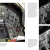 Three photos of the B-58 Hustler cockpit from Schiffer Publishing, Ltd.: the main color image shows detailed instrumentation, and two smaller images are in black and white.