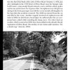A black-and-white photo shows a winding, tree-lined road with a curve warning sign. Text above describes fatal crashes on haunted Elbow Road, featured in "Ghosts, Legends, and Lore of Hampton Roads" by Schiffer Publishing, Ltd.