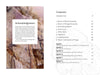 In Schiffer Publishing, Ltd.'s "Spalting 101," the left page shows an acknowledgment over textured wood, while the right displays a table of contents with topics like wood and fungal anatomy, DIY spalting, and appendices on a subtle wood grain background.