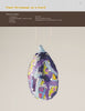 One Gourd at a Time" by Schiffer Publishing, Ltd. shows how to craft a painted gourd ornament decorated with colorful paper, blue paint, and flat-back crystals. Step-by-step instructions and materials are provided above the image.