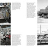 A book spread from Schiffer Publishing, Ltd.’s "M3 Medium Tank" shows interior control panels and wiring on the left page, with black-and-white photos of the WWII tank from two angles and explanatory columns on the right.