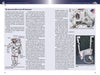 A two-page spread from "Disasters in Space" by Schiffer Publishing, Ltd. features text on ISS astronauts' spacesuits, references to US and Soviet missions, with diagrams and photos of suit components, an astronaut, and hardware.
