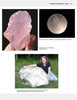 Three images: a hand holds a pink crystal prized by collectors, a round polished star-effect rose quartz, and a person outdoors with a large granite pegmatite—featured in "A Collector's Guide to Granite Pegmatites" by Schiffer Publishing, Ltd.