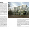 Notes from the Underworld" by Schiffer Publishing, Ltd. features a two-story green and white house enclosed in a glass and steel structure in the woods, highlighting memory, symbolism, and architectural design on the left.
