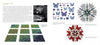 Discover "Inspired by Insects" by Schiffer Publishing, Ltd.—a book spread with Christopher Marley’s photo and bio on the left page, and his vivid insect and butterfly art arranged in bold grids and radial patterns on white backgrounds on the right.