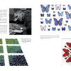 Discover "Inspired by Insects" by Schiffer Publishing, Ltd.—a book spread with Christopher Marley’s photo and bio on the left page, and his vivid insect and butterfly art arranged in bold grids and radial patterns on white backgrounds on the right.