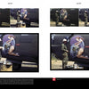Five images from Schiffer Publishing, Ltd.’s "The 8th Army Air Force in Color" show a man painting a pin-up woman on a military aircraft nose, with varied views and restored wartime photos highlighting aviation image preservation.