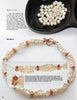 Pearl Projects for Beaders by Schiffer Publishing, Ltd. offers step-by-step instructions to create a pearl necklace with copper beads and clasp, featuring close-up images, finished projects, and clear guides for stringing and assembly.