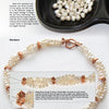 Pearl Projects for Beaders by Schiffer Publishing, Ltd. offers step-by-step instructions to create a pearl necklace with copper beads and clasp, featuring close-up images, finished projects, and clear guides for stringing and assembly.