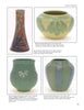 Page featuring four vases with intricate, earthy-toned designs from "Alternative American Ceramics, 1870-1955" by Schiffer Publishing, Ltd., highlighting tall, round, and flared forms in American art pottery.