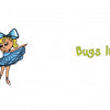 Two cartoon bugs, one in a pink tutu and one in a blue tutu with bow, stand en pointe. "Bugs in Shoes" by Schiffer Publishing, Ltd. appears in green text to the right—perfect for a children's picture book about clothing.