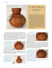 Miriam Joy's Wax Design Technique by Schiffer Publishing, Ltd. offers step-by-step instructions to decorate a small brown gourd with painted geometric patterns, crayon wax art, feathers, and bead ornaments, with images and close-up details included.