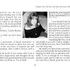 A page from Psychic Pets by Schiffer Publishing, Ltd. shows chapter text and a small leopard illustration at the top, with a grayscale photo of a smiling woman (animal communicator) and her bio above it in the upper right corner.