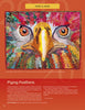 Eagle Motifs in America by Schiffer Publishing, Ltd. features a colorful quilt artwork showing a close-up of an American bald eagle’s expressive face and yellow beak, set against textured fabric pieces in patriotic quilt patterns.