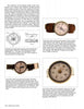 A page from Compass Chronicles by Schiffer Publishing, Ltd. shows text on Swiss wrist compasses, photos of three vintage models from above, and a labeled technical drawing—ideal for compass collectors and history enthusiasts.