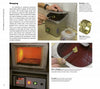 A collage for "Basic Metal Jewelry Techniques" by Schiffer Publishing, Ltd.: a hand dips metal in red liquid, a piece heats at 556°C, and photos near a cleaning machine—text details this essential jewelry and metallurgy step.