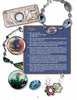 Assorted colorful jewelry surrounds a blue text box labeled "Tips," offering beginner advice on jewelry making and enameling, inspired by the "Enameling" book from Schiffer Publishing, Ltd.