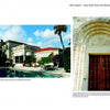 Experience Florida’s Mediterranean revival with "Casas to Castles" by Schiffer Publishing, Ltd.—featuring elegant villas with arched windows, pools, palm trees, and intricate stone archways above wooden doors.