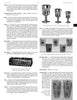A black-and-white catalog page from Schiffer Publishing, Ltd.'s "The Encyclopedia of Glass" showcases illustrations and photos of ornate goblets and tumblers, with detailed descriptions and historical notes for glass enthusiasts.
