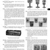 A black-and-white catalog page from Schiffer Publishing, Ltd.'s "The Encyclopedia of Glass" showcases illustrations and photos of ornate goblets and tumblers, with detailed descriptions and historical notes for glass enthusiasts.