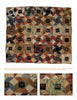 Quiltings, Frolicks, & Bees by Schiffer Publishing, Ltd. showcases a patchwork quilt made of colorful geometric pieces with hand-embroidered initials—a tribute to signature quilts—with close-up images highlighting detailed embroidery and floral designs.