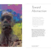 On the left, a colorful abstract portrait evokes Disrupted Realism. On the right, the product name appears above text in a minimalist magazine layout. Published by Schiffer Publishing, Ltd.