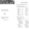 The Intuitive Wisdom book by Schiffer Publishing, Ltd. features a floral contents page, a dedication to Alex and Ian, an Emerson quote, and a table of contents covering intuitive Tarot cards, major arcana, and court cards.