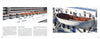 A Cruise Ship Primer by Schiffer Publishing, Ltd. features a close-up of orange lifeboats lining an upper deck and a detailed look at a single white-and-orange lifeboat suspended by davits, highlighting classic cruise ship design.