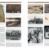 A two-page spread from "To Hell with the Kaiser, Vol. I" by Schiffer Publishing, Ltd. features vintage WWI Army photos—Doughboys, gatherings, military sites, and clubs—with detailed historical text and captions.