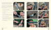 Wilderness Axe Skills and Campcraft by Schiffer Publishing, Ltd. offers step-by-step photos and descriptive text on cream pages, teaching bushcraft techniques like sharpening and using wood carving tools with close-ups of hands and tools.
