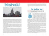 A two-page spread from Schiffer Publishing’s "Guidebook to Haunted & Strange Places in Rhode Island and Surrounds" shows the Providence skyline, text on H.P. Lovecraft sites, info on haunted tours, and an illustration of City Hall.