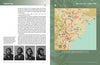 A spread from MiG Aces of the Vietnam War by Schiffer Publishing, Ltd. displays black-and-white portraits of North Vietnamese pilots on the left and a color map of Vietnam with aviation routes dated April 4, 1965, on the right.