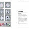 A two-page spread from Folding Polyhedra by Schiffer Publishing, Ltd. displays step-by-step origami photos on the left and written instructions with diagrams and difficulty level on the right—ideal for fans of mathematical art.