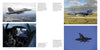 A two-page book spread from Schiffer Publishing, Ltd. highlights the F/A-18E/F Super Hornet and EA-18G Growler with in-flight, ground, and cockpit images plus detailed text about their features.
