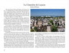 A two-page spread in "Ghosts in the Cemetery II" by Schiffer Publishing, Ltd. features text on Le Cimetière de Loyasse, Lyon, France, with a color photo of ornate tombs and monuments set against city buildings.