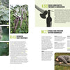A magazine spread on wilderness skills showcases foraging wild plants, a wine bottle opening hack, outdoor survival tips, and marksmanship stances—all featured in The Global Outdoor Survival Guide by Schiffer Publishing, Ltd.