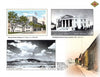 “A Journey through Southern Arizona” by Schiffer Publishing, Ltd. features a collage of four vintage postcards—Tucson Armory, First Baptist Church, Gilpin Airport, and a historic street—capturing the region’s historic charm.
