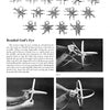 Step-by-step illustrations and photos in Rib Baskets by Schiffer Publishing, Ltd. show how to weave a braided Gods Eye using flat strips. Numbered diagrams and brief instructions on the left guide you through this basketmaking technique.