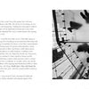 A black-and-white photo, reminiscent of Harvey Stein, shows feet silhouetted on glass from below. Text under "An Experiential Glimpse" appears on the left. From Briefly Seen by Schiffer Publishing, Ltd., in the style of NYC street photography.