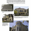 A page from Historic Monterey by Schiffer Publishing, Ltd. showcases a sign, two exterior photos of the yellow Victorian Perry-Downer House with white trim and bay window, plus a brief history highlighting its 1800s Monterey roots.