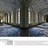 Discover "The World of Urban Decay" by Schiffer Publishing, Ltd., featuring striking images of empty halls with arched windows, peeling floors, and sunlight streaming past abandoned wheelchairs—perfect inspiration for urban exploration photography.
