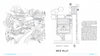 Hand-drawn illustration of hillside houses and labeled site plan from The Future Architect's Tool Kit by Schiffer Publishing, Ltd.—perfect for aspiring architects interested in design and planning.